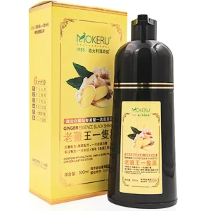 Mokero Ginger Hair Dye Shampoo (Dark Black)